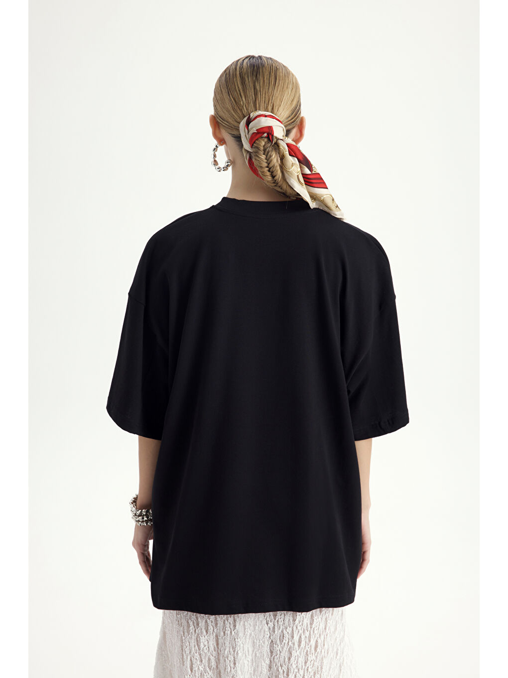 Theory Oversize Siyah T-Shirt-4