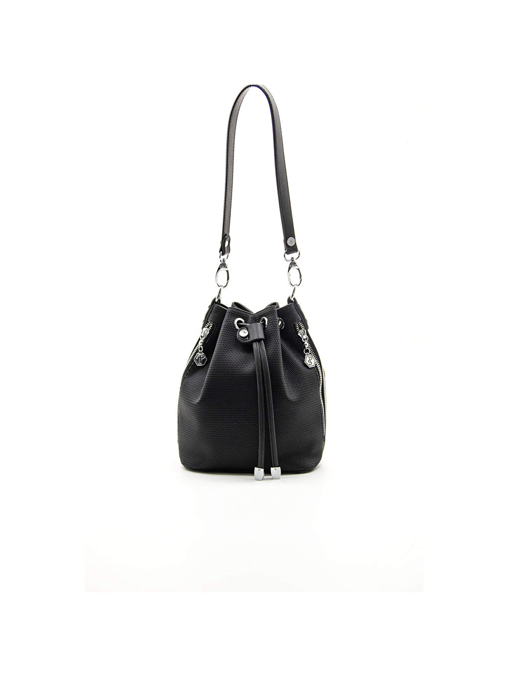 Siyah Kadın Çapraz Çanta 1137-44768 SILVER POLO ÇAPRAZ BAYAN ÇANTASI M86 SİYAH-MAT SİYAH