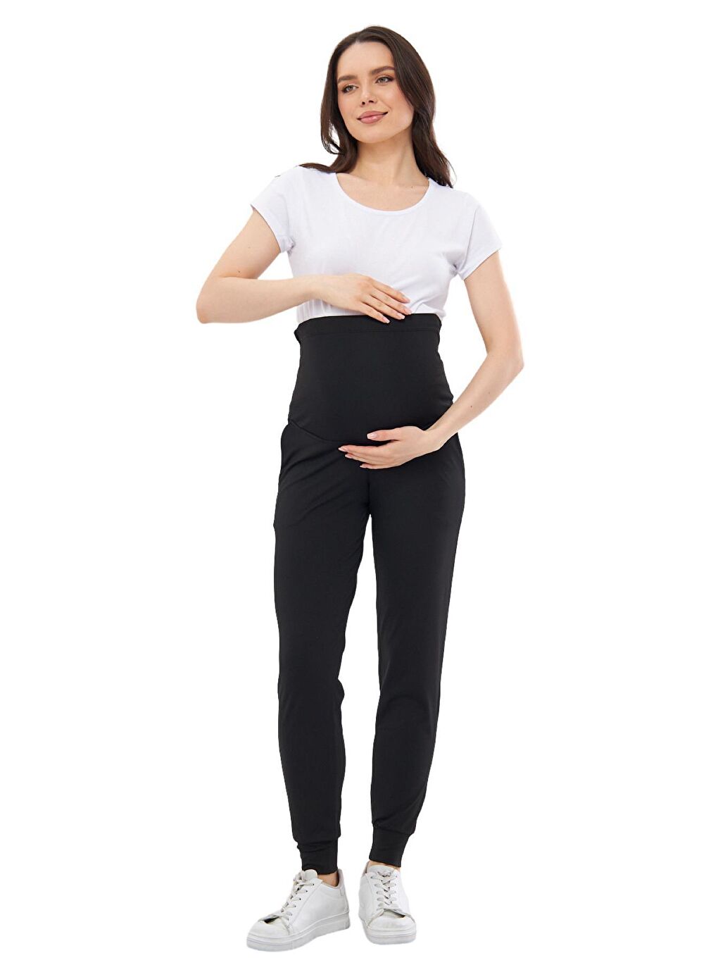 Luvmabelly Siyah Beli Ayarlanabilir Hamile Jogger Pantolon - 3