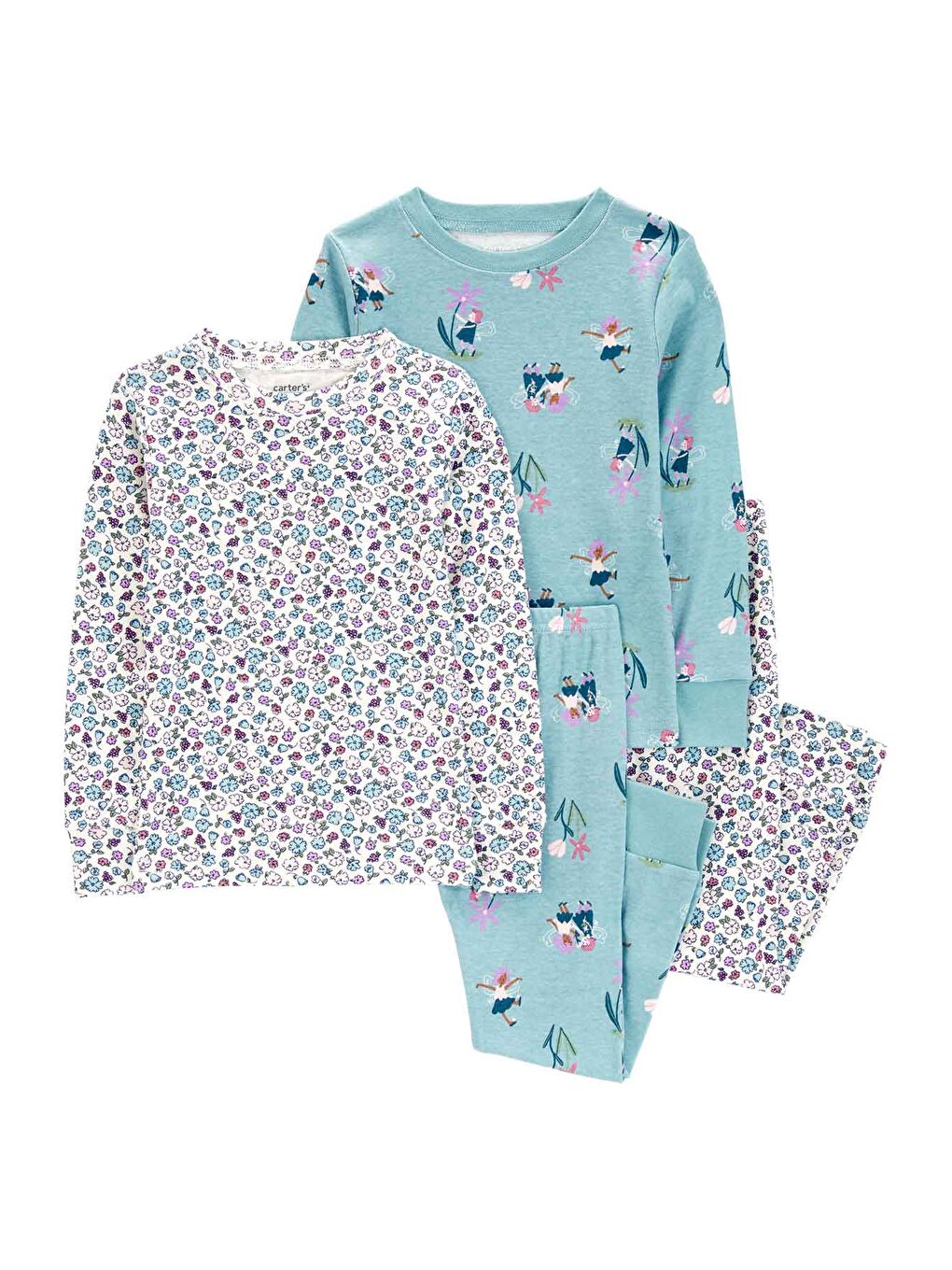 Carter's Karışık Kız Bebek Pijama Set 4'lü Paket