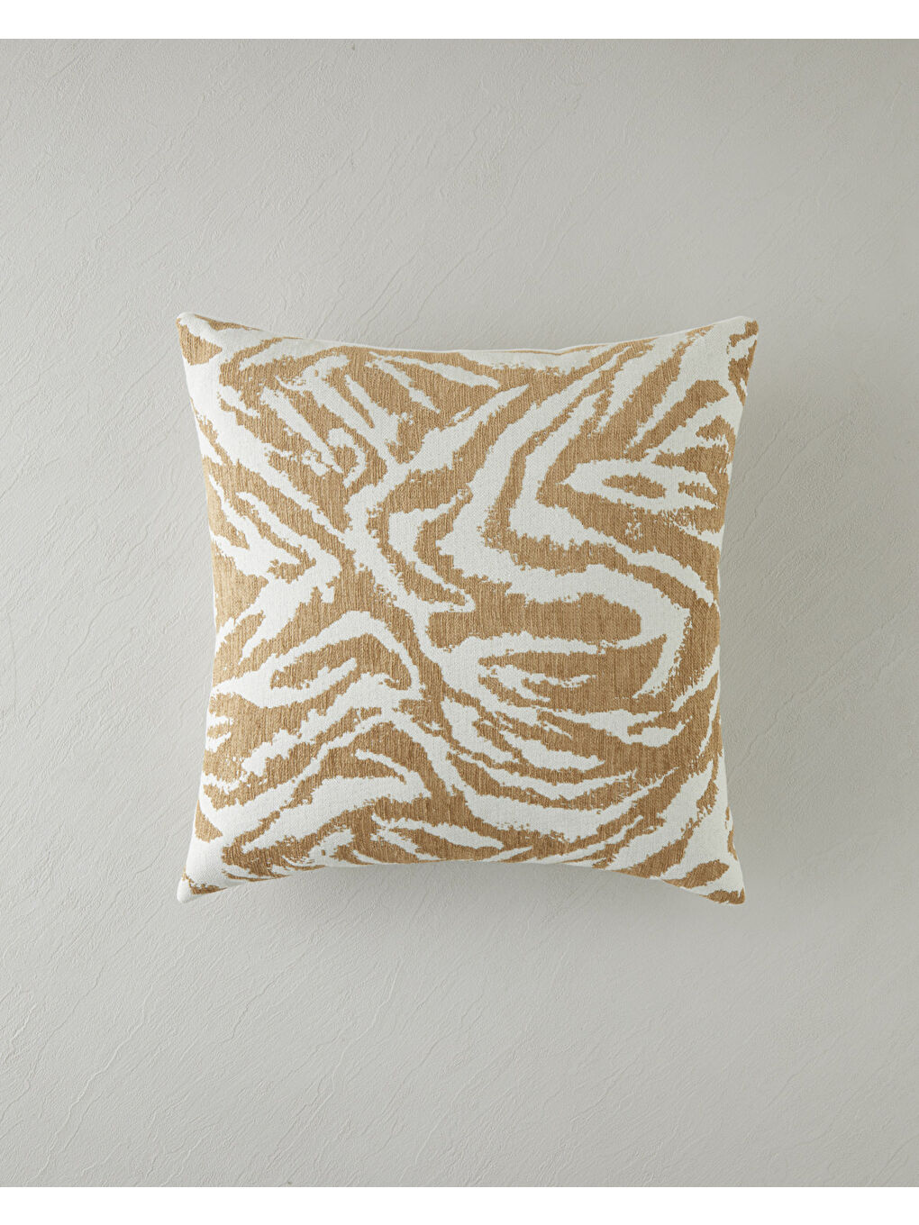 Zebra Dekoratif Kırlent 45x45 cm Bej