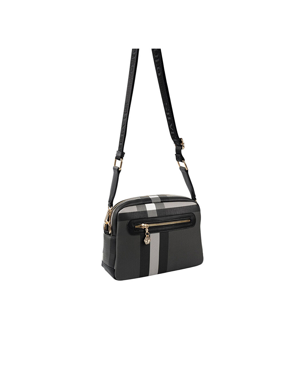 Siyah Kadın Çapraz Çanta 1201-48530 SILVER POLO ÇAPRAZ BAYAN ÇANTASI MK129 SİYAH-MAT SİYAH-3