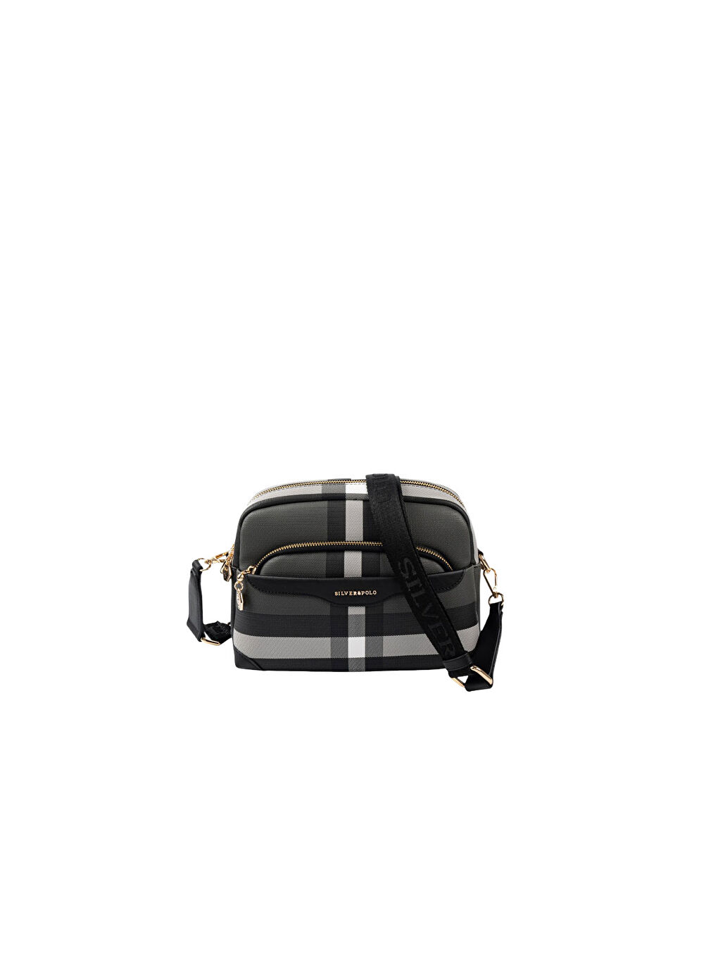 Siyah Kadın Çapraz Çanta 1201-48530 SILVER POLO ÇAPRAZ BAYAN ÇANTASI MK129 SİYAH-MAT SİYAH-4