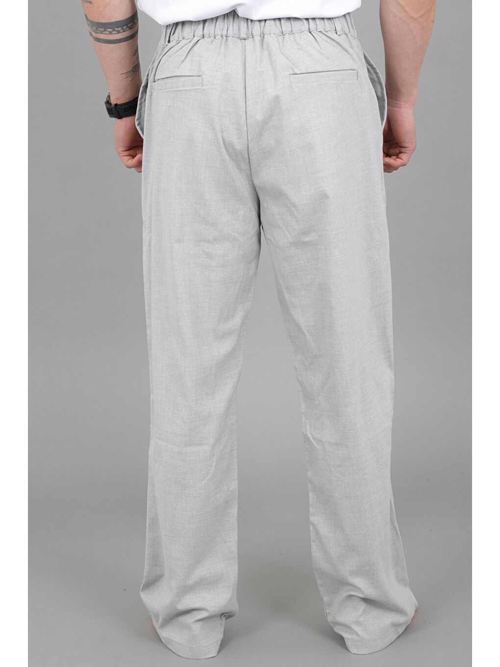 Gri Baggy Kumaş Pantolon MM 603_0441-5