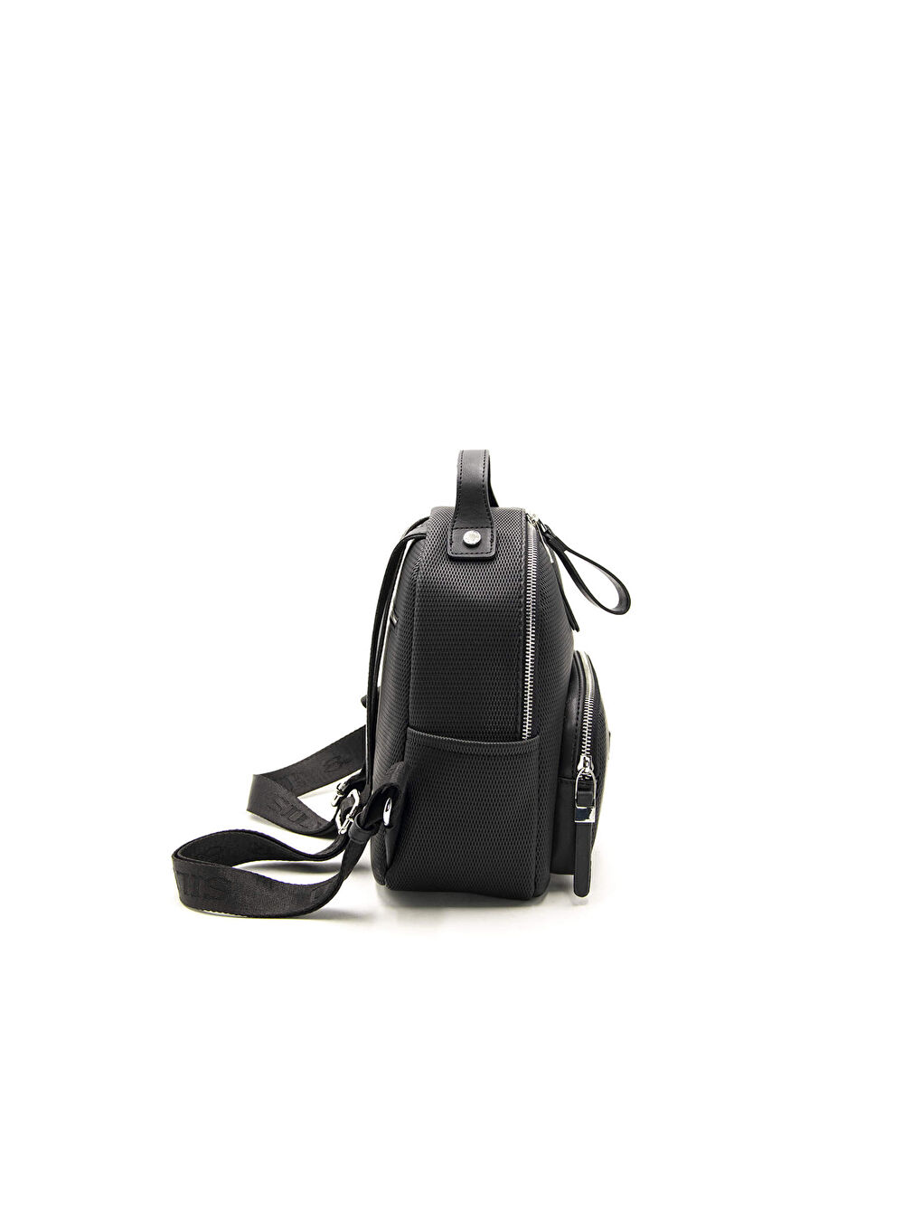 Siyah Kadın 1130-44000 SILVER POLO SIRT ÇANTASI M86 SİYAH-MAT SİYAH-2