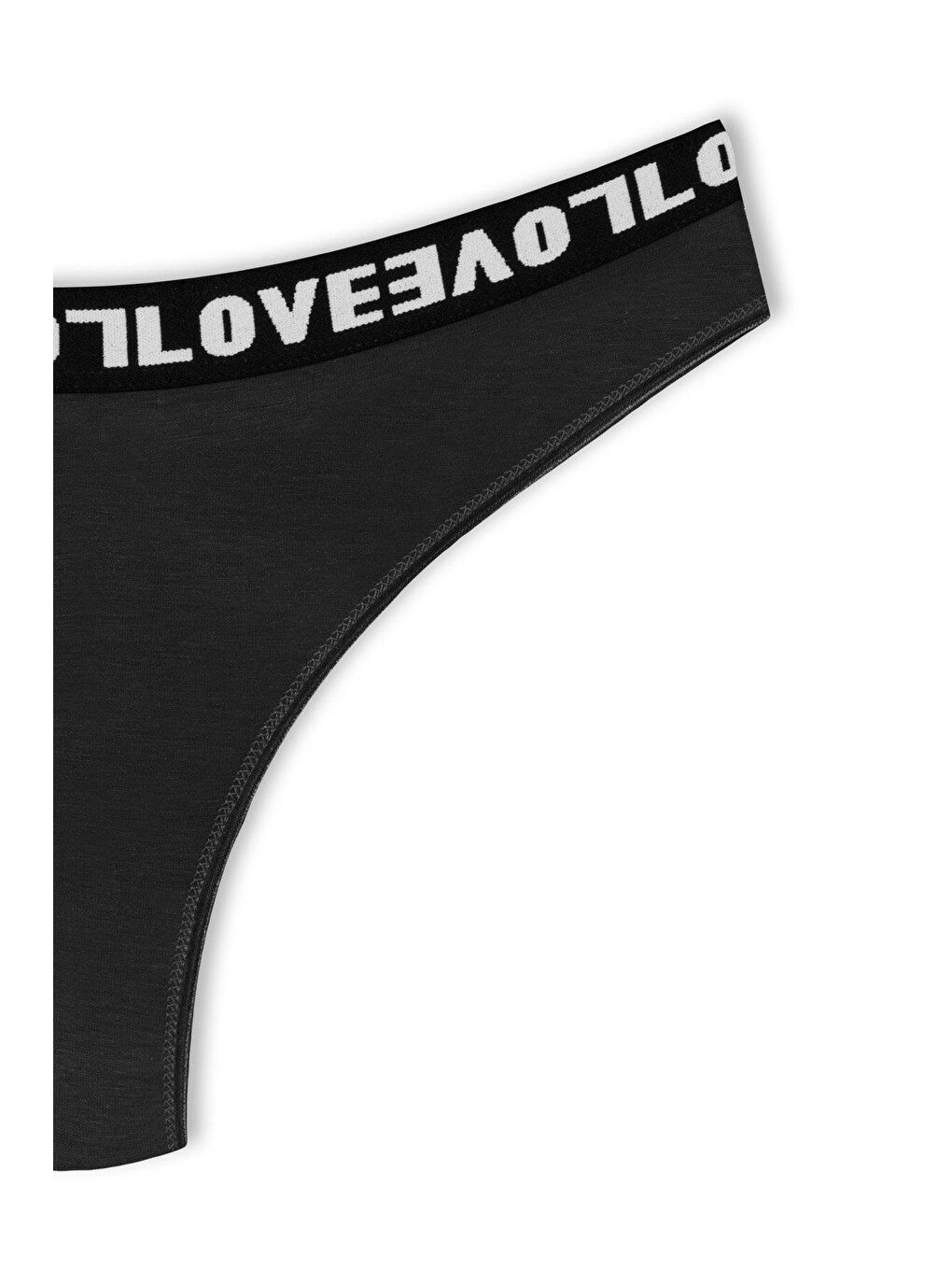 Hnx Siyah Pamuklu LOVE Lastik Brezilya Kesim Kadın Külot 2'Lİ - 6
