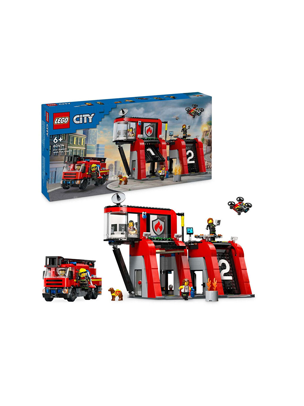 Lego City İtfaiye Kamyonlu İtfaiye Merkezi 60414