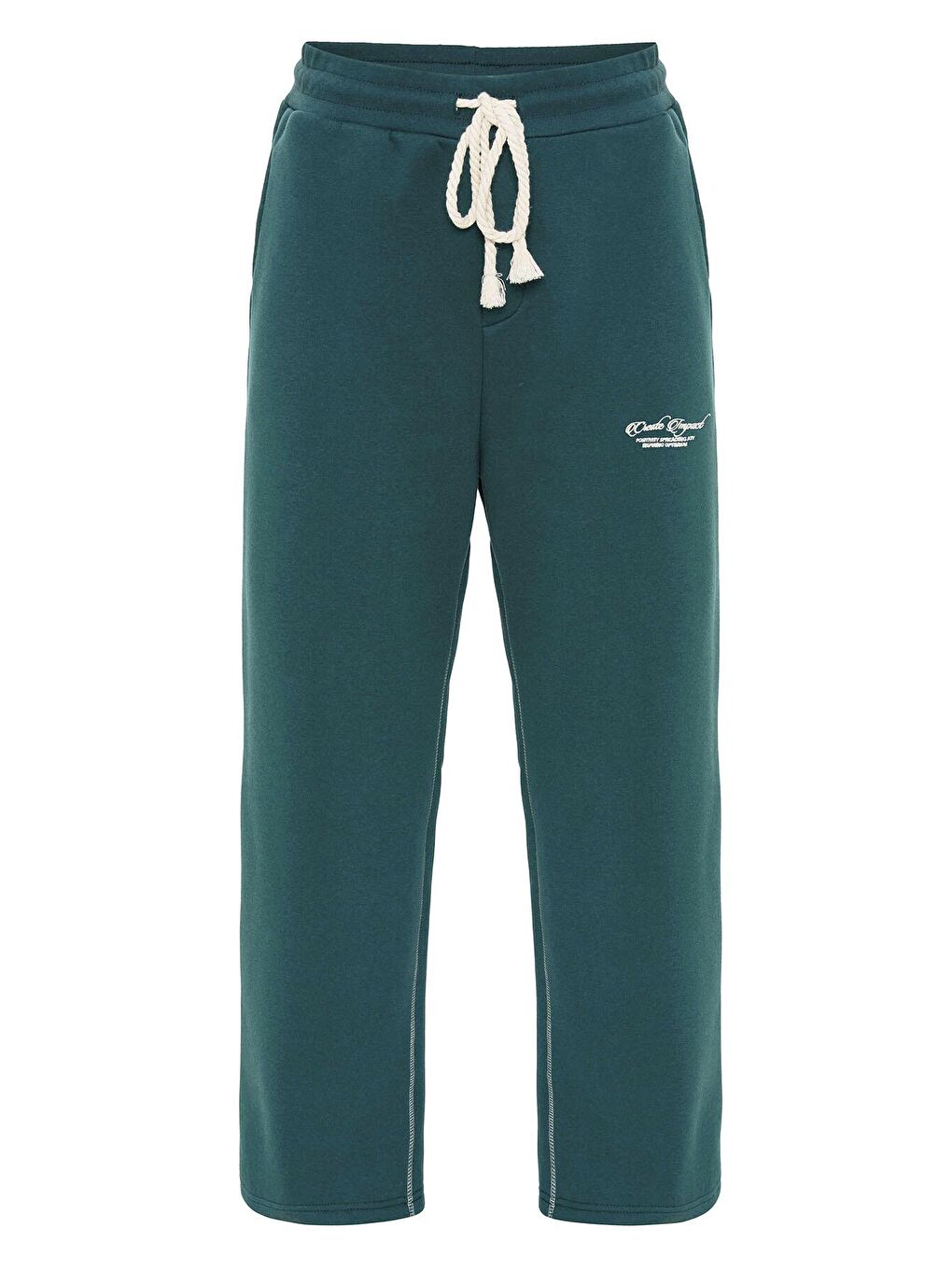 Baskılı Oversize Eşofman Takım Petrol-3