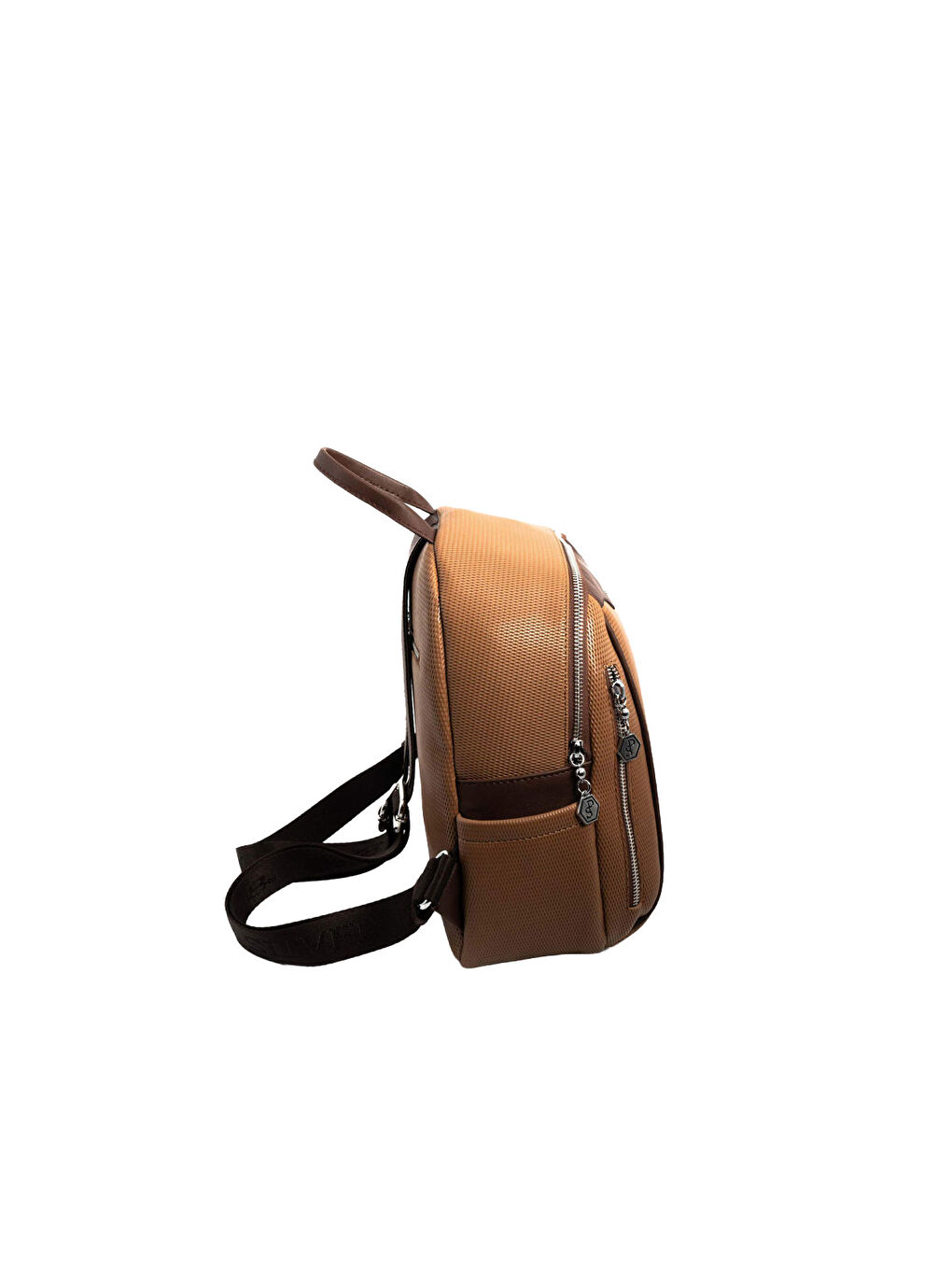 Kahverengi Kadın 906-46245 SILVER POLO SIRT ÇANTASI M86 KARAMEL-MAT KAHVE-2