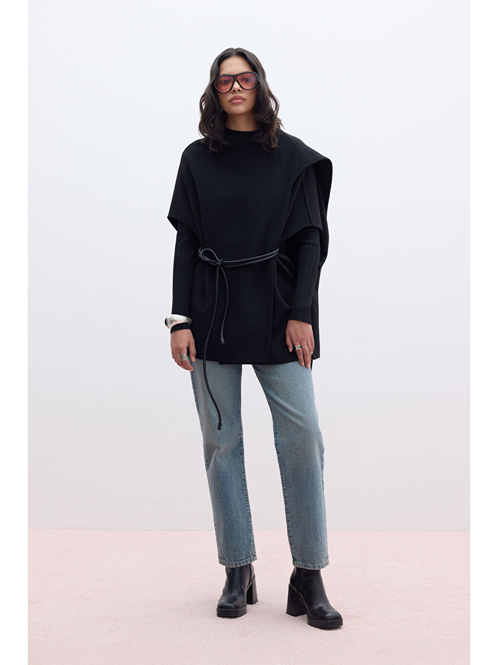 Atkılı Kaşe Panço Siyah-1