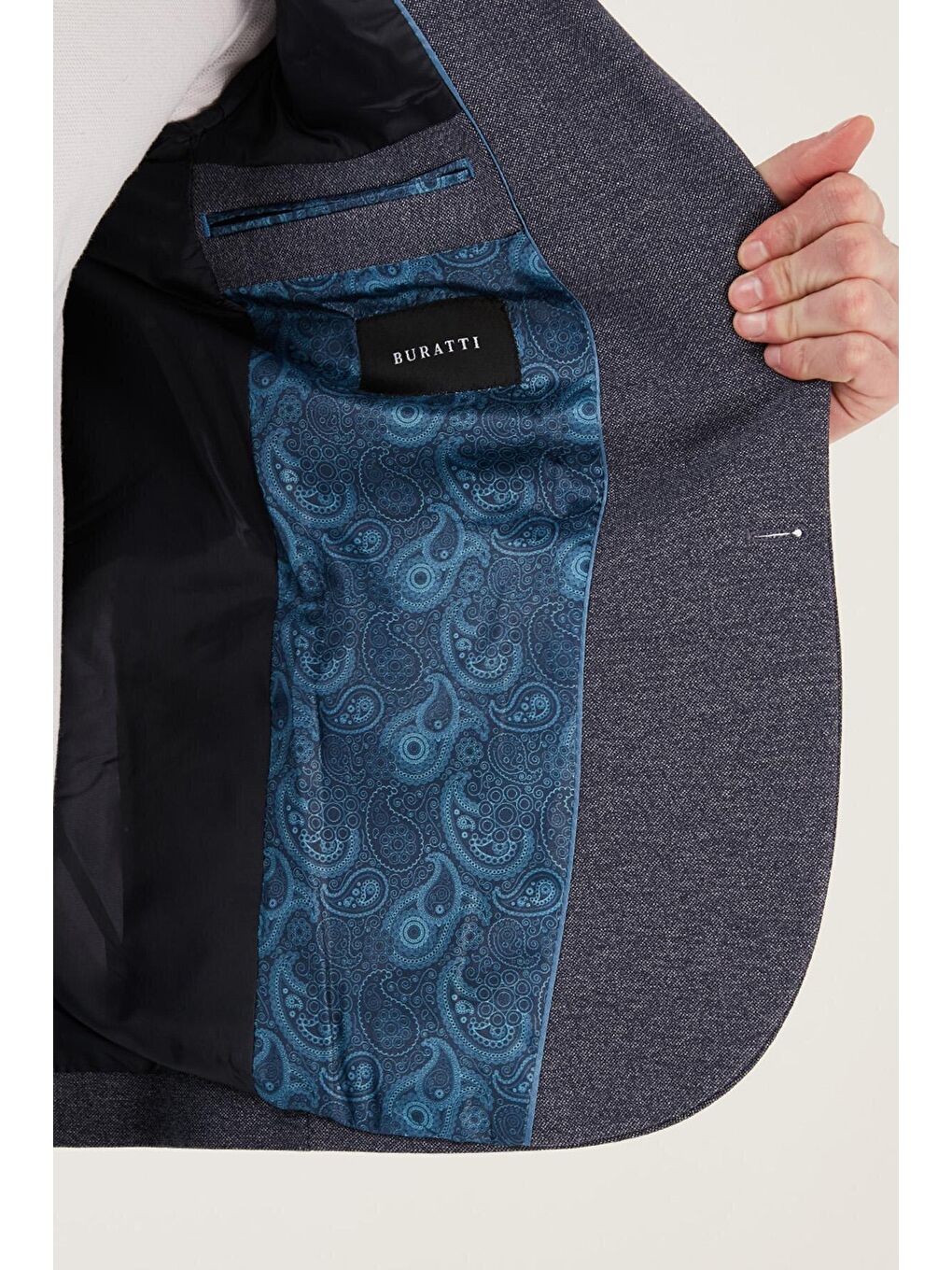 Lacivert Slim Fit 6 Drop Çift Yırtmaçlı Blazer Ceket SAVUE-3