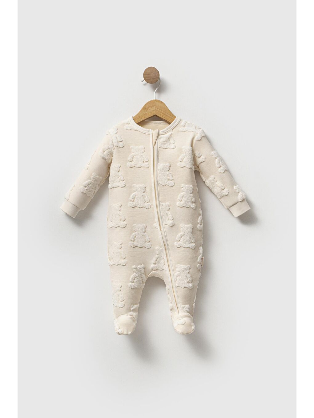 Karışık Big Bear Theme Fermuarlı Patikli Tulum