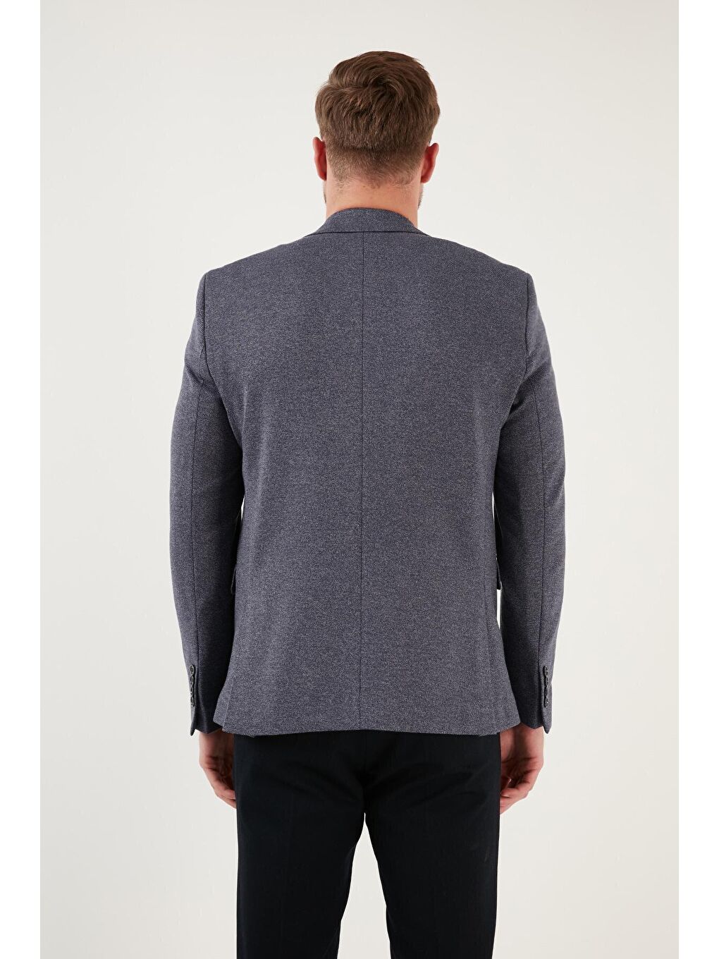 Lacivert Slim Fit 6 Drop Çift Yırtmaçlı Blazer Ceket SAVUE-4