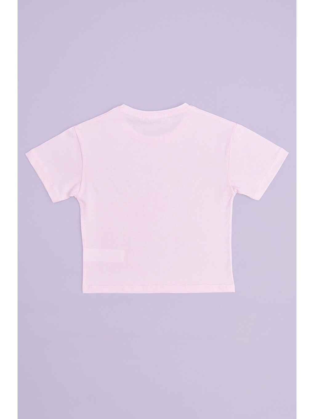 Pembe Calıfornıa Baskılı Crop Kız Çocuk Tişört-1