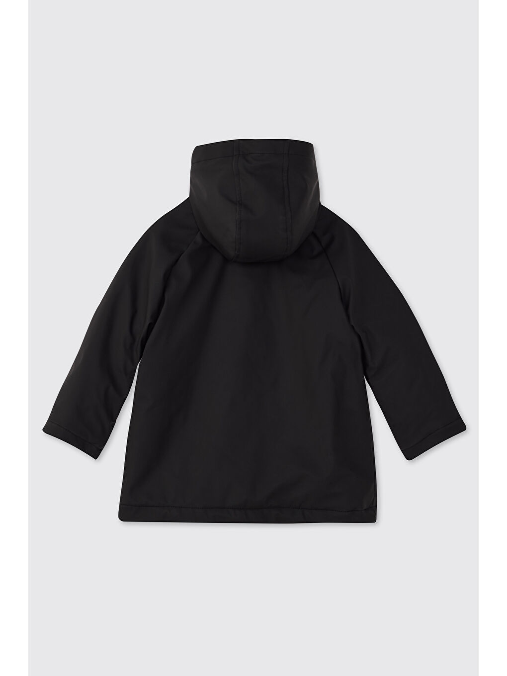 Erkek Çocuk Kapüşonlu Siyah Mont-3