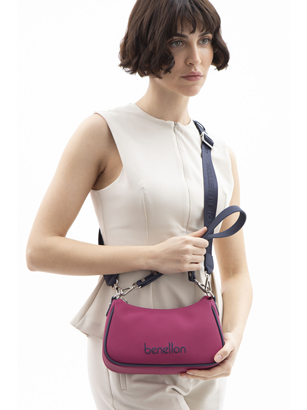 Kadin Çapraz Çanta Mürdüm-Laci̇vert BNT1600-1