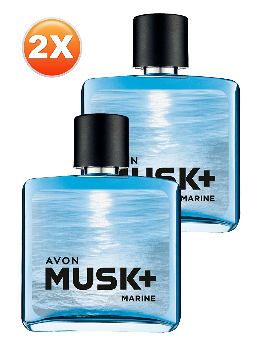 AVON Renksiz Musk Marine Erkek Parfüm Edt 75 Ml. İkili Set - 1