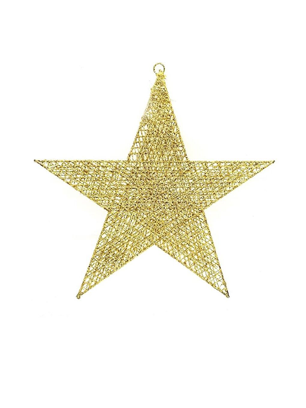Sarı Ramazan Temalı Altın Tel Yıldız Duvar & Kapı Süsü 50 cm-1