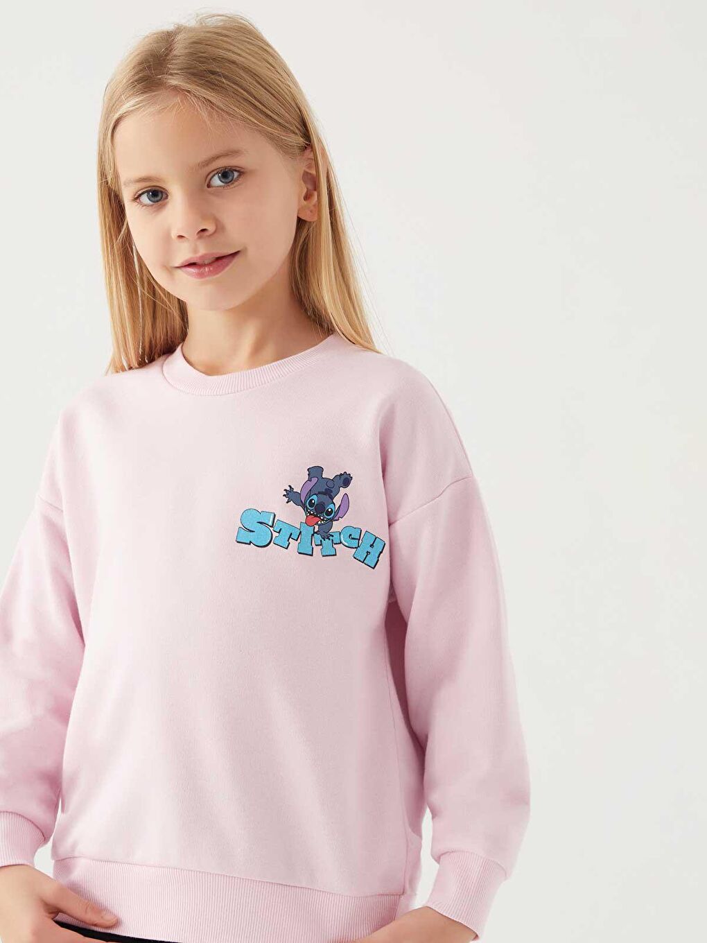 Civil Stitch Kız Çocuk Sweatshirt 3-7 Yaş Toz Pembe