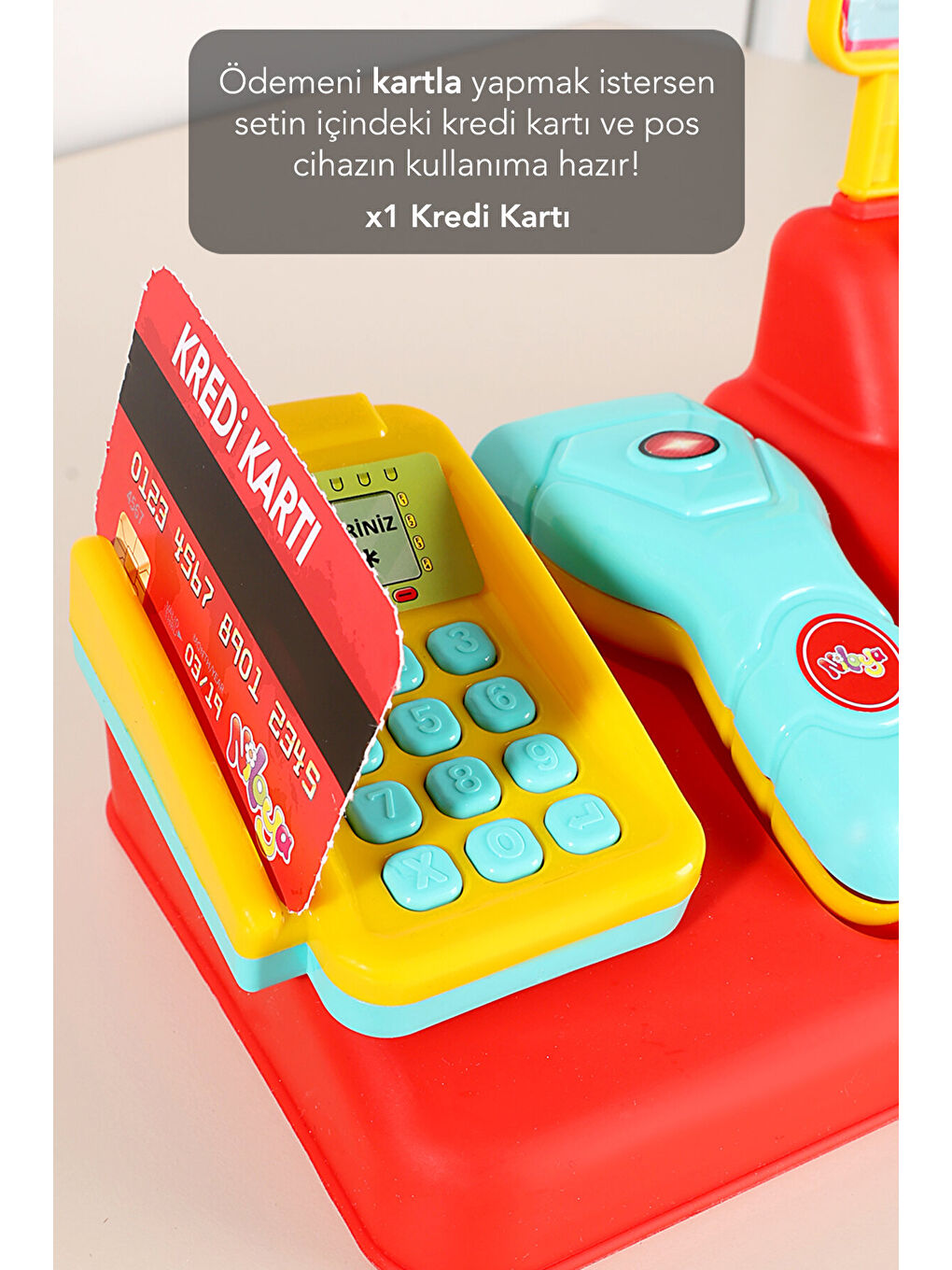 40 Parça Niloya Süpermarket Seti - Eğitici Öğretici Oyuncak Yazar Kasa Market Alışveriş Oyun Seti-4