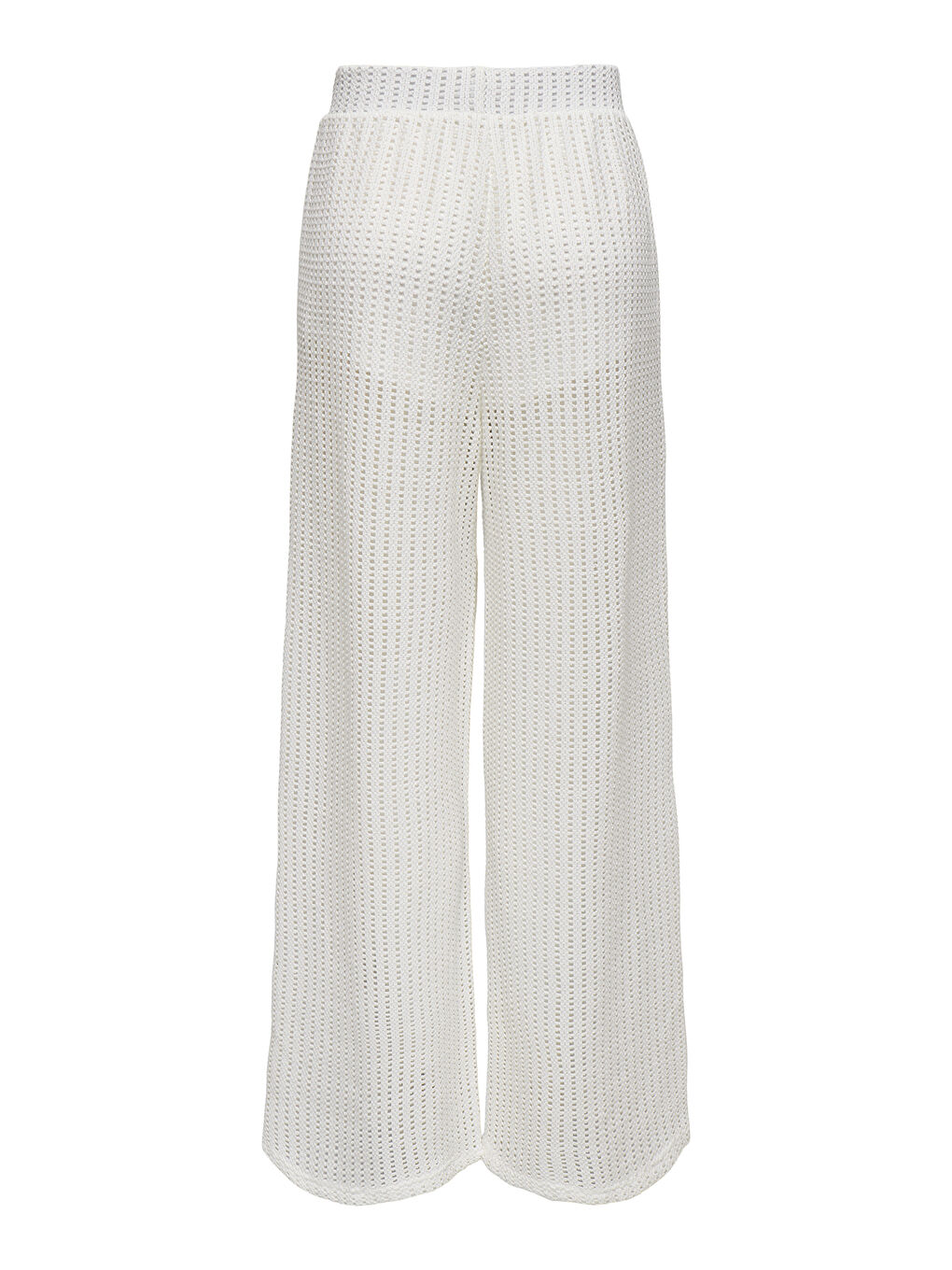 Ekru Onlfreya Ajurlu Straight Fit Yüksek Bel Geniş Paça Pantolon 15349329-5