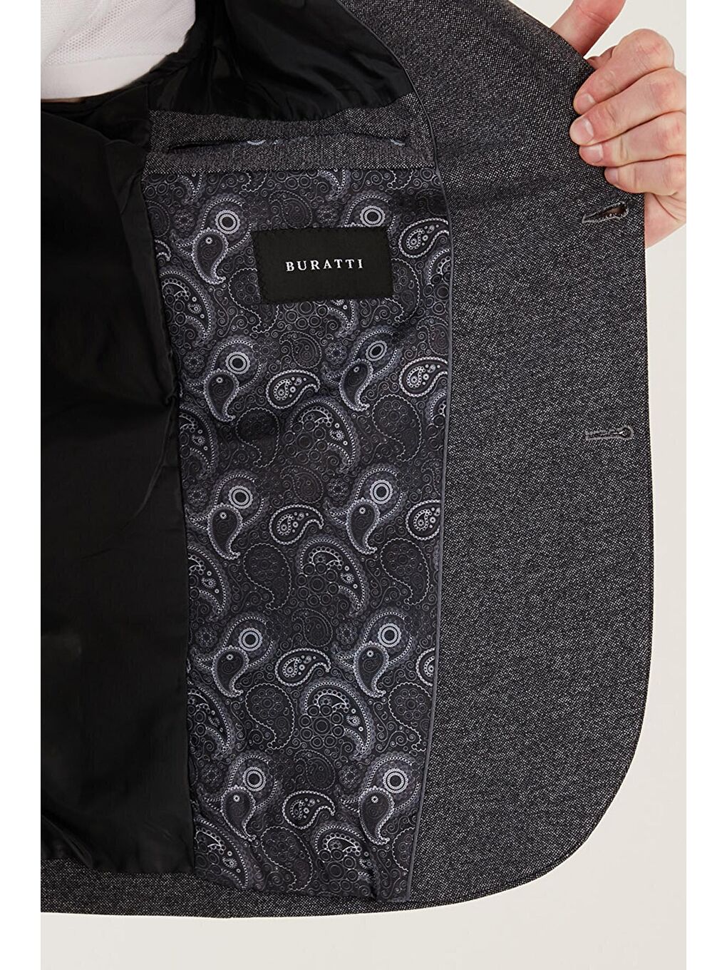 Siyah Slim Fit 6 Drop Çift Yırtmaçlı Blazer Erkek Ceket SAVUE-3