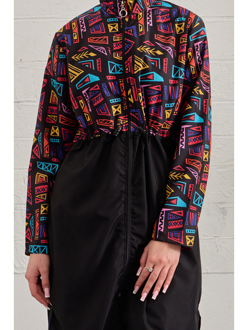 Paraşüt Tam Kapalı Tesettür Mayo 3024-286 Siyah02-3