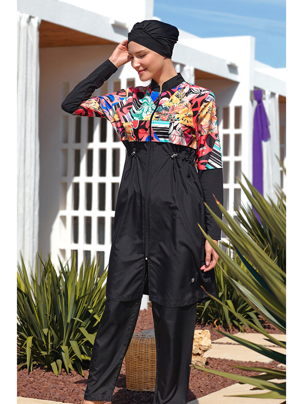 Paraşüt Tam Kapalı Tesettür Mayo 2506 Siyah