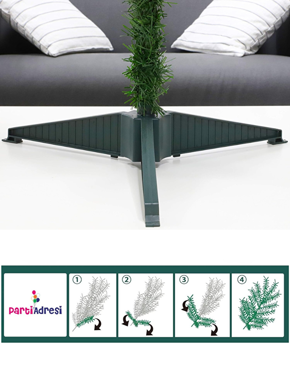 Yeşil Yılbaşı Çam Ağacı 120 Cm-1