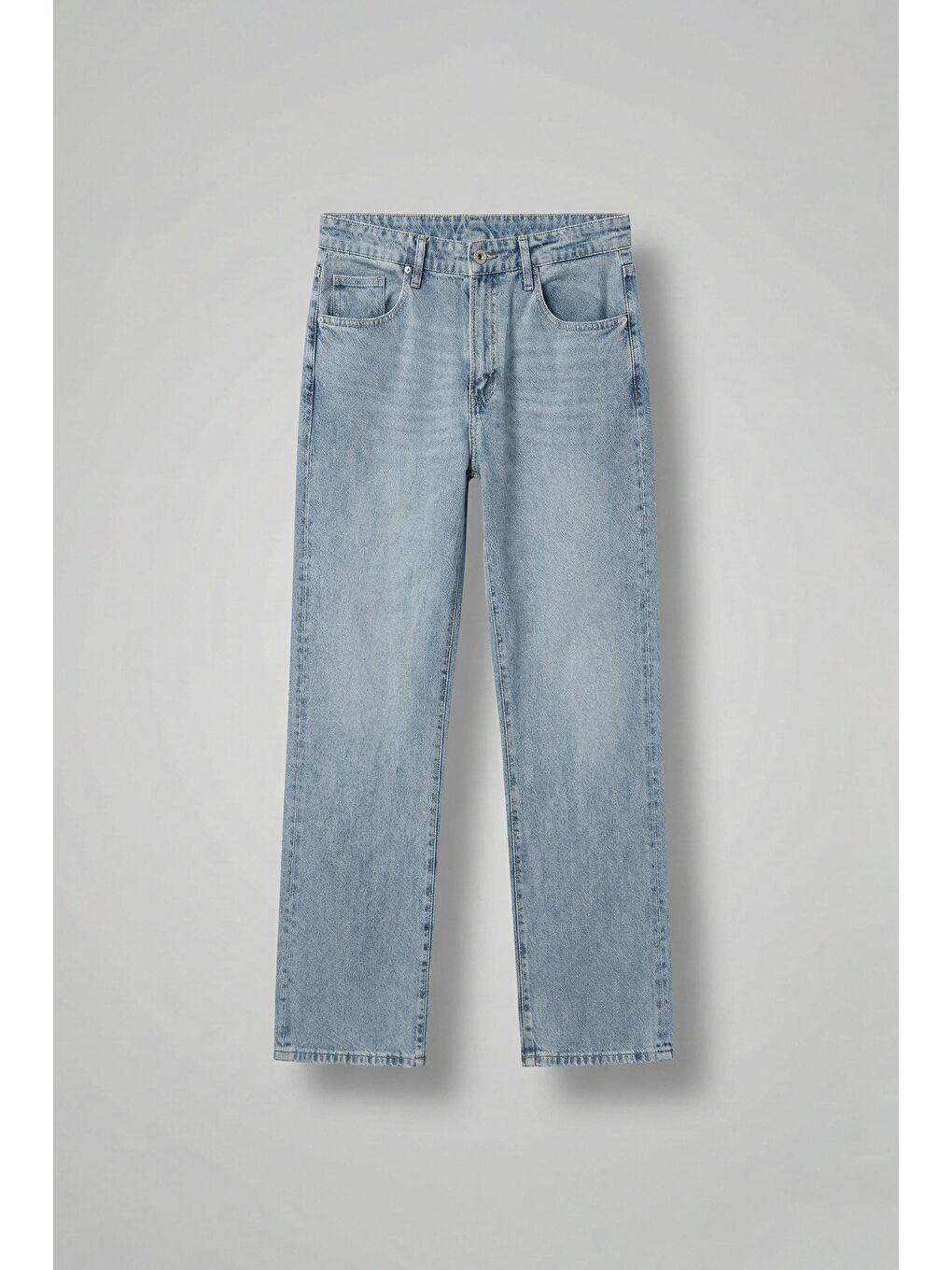 Erkek Baggy Fit Jean Pantolon Mavi