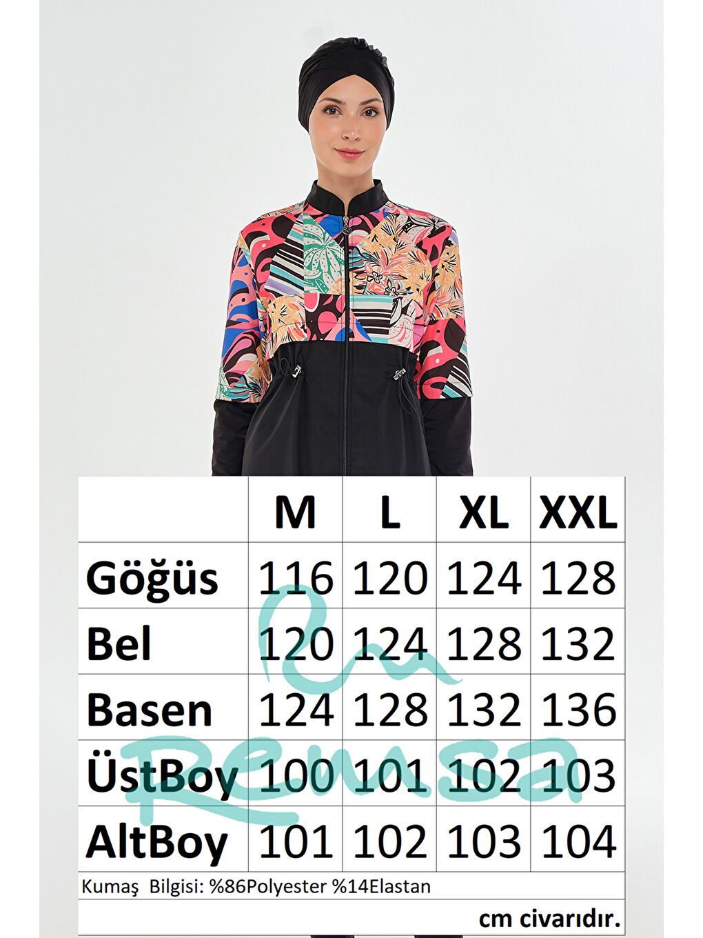 Paraşüt Tam Kapalı Tesettür Mayo 2506 Siyah-4