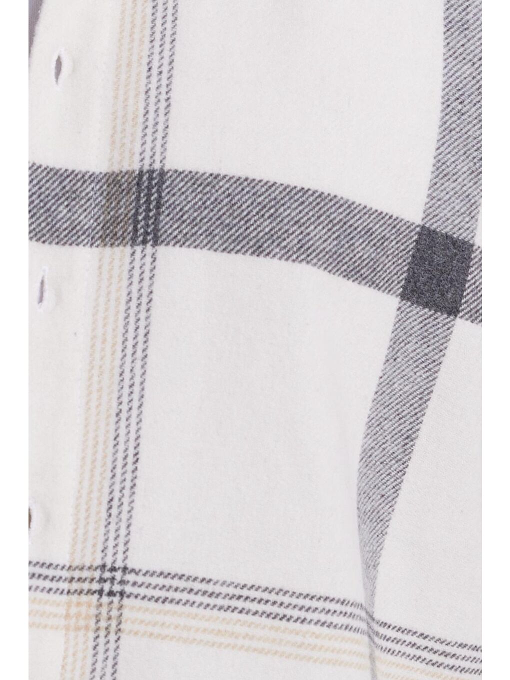 Ekru Erkek Relax Fit Rahat Kesim Kışlık Kareli Oduncu Gömlek-4