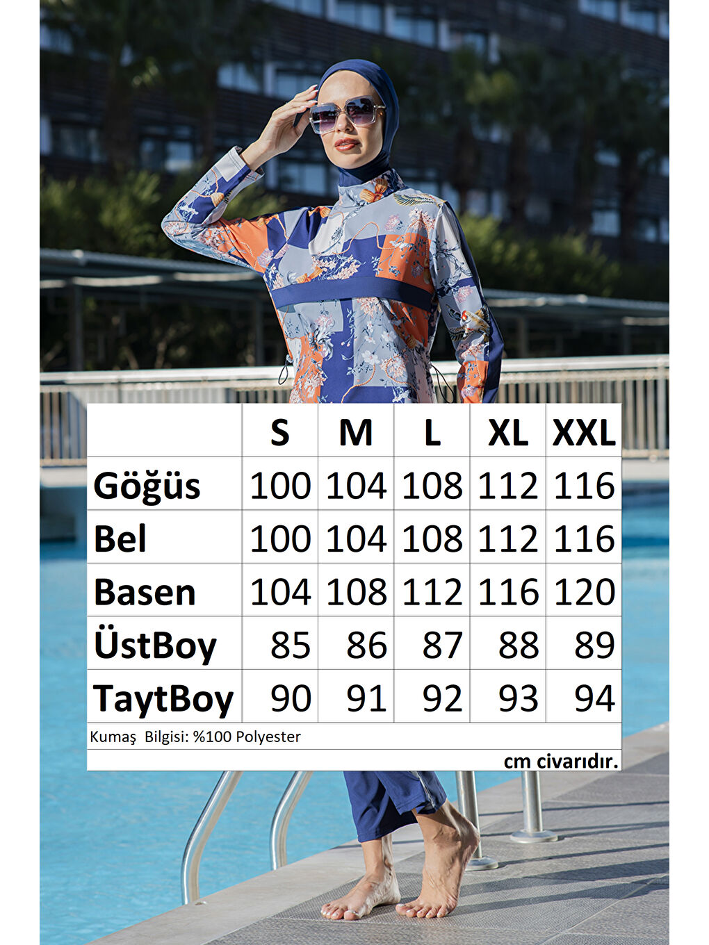 Tam Kapalı Tesettür Mayo 25218-3 Lacivert-2