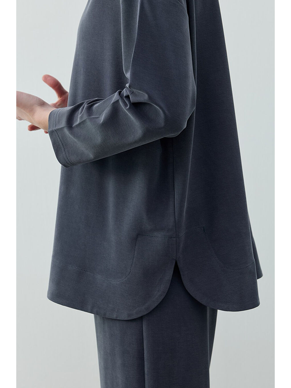 Bambu Comfi Pantolonlu Takım 1805 İndigo-1