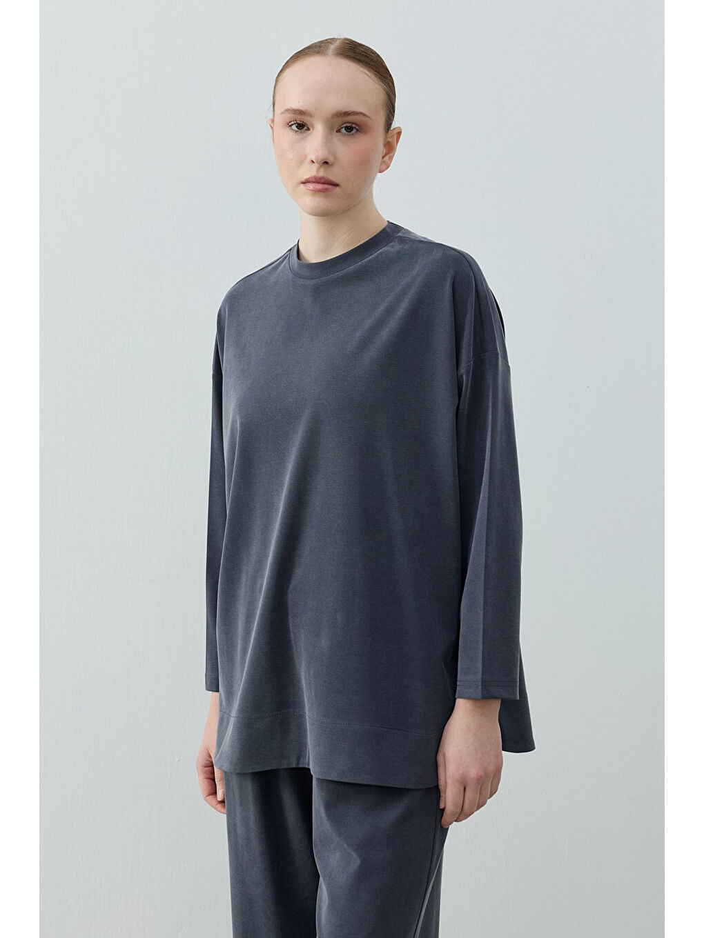 Bambu Comfi Pantolonlu Takım 1805 İndigo-3