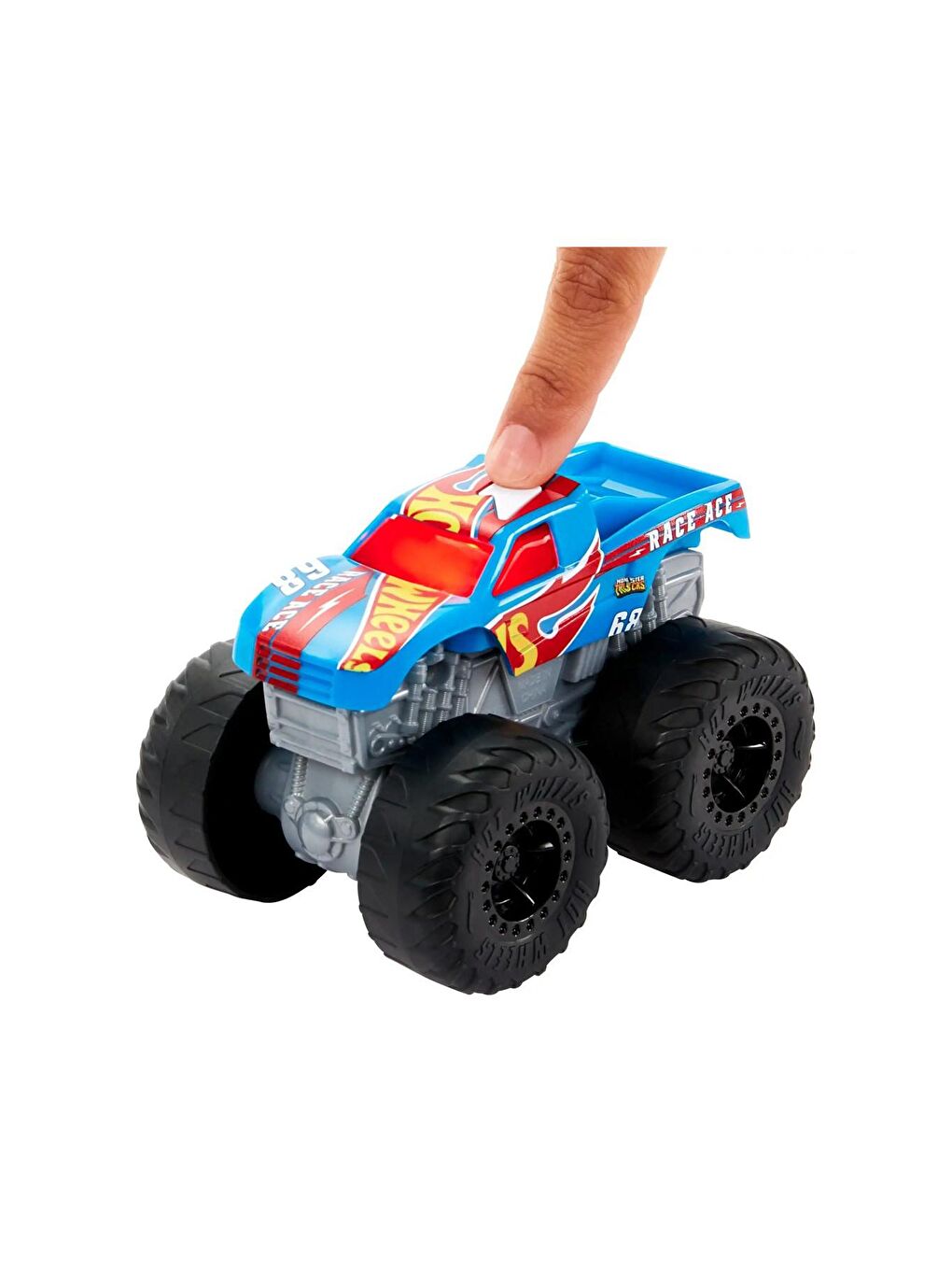 Hot Wheels Beyaz-Renklibaskı Monster Trucks 1:43 Kükreyen Arabalar