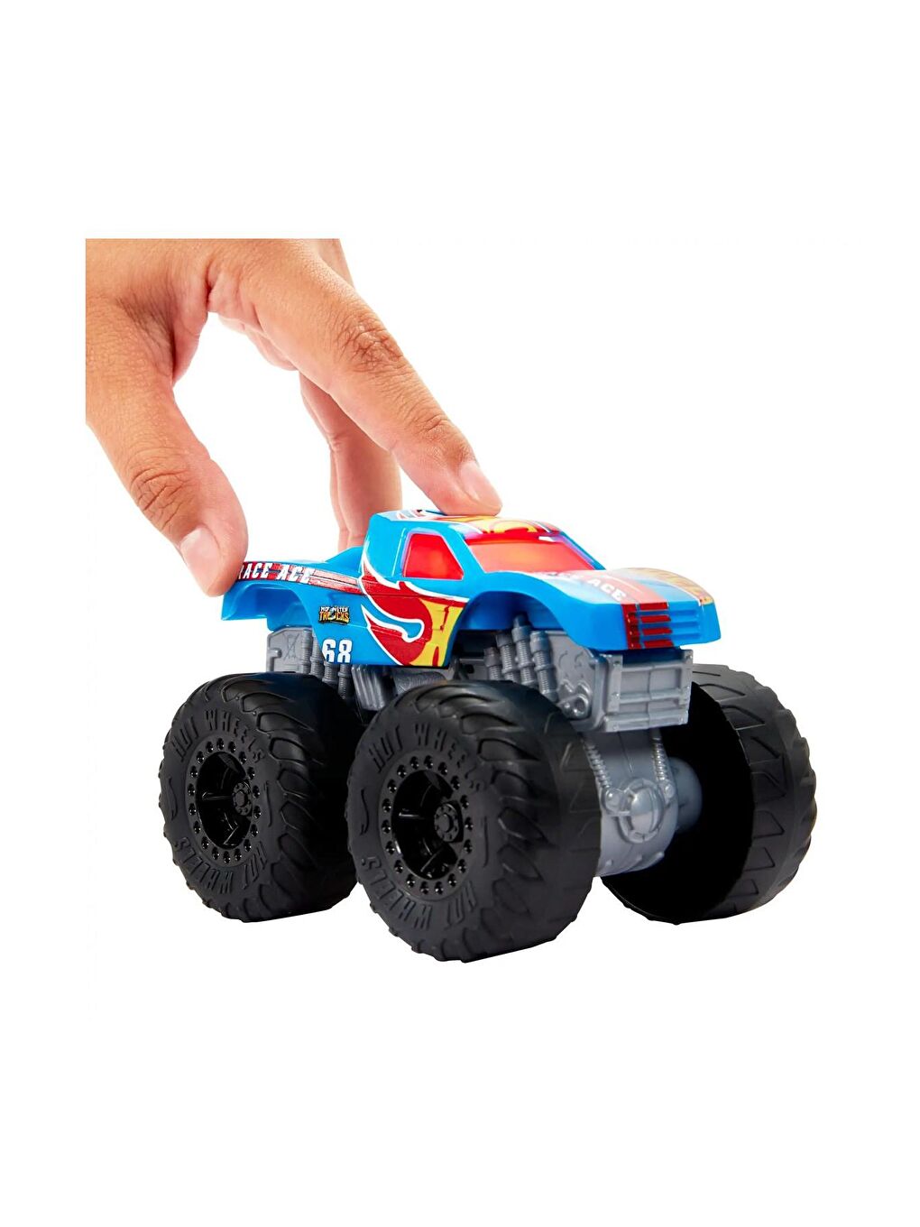 Hot Wheels Beyaz-Renklibaskı Monster Trucks 1:43 Kükreyen Arabalar - 1