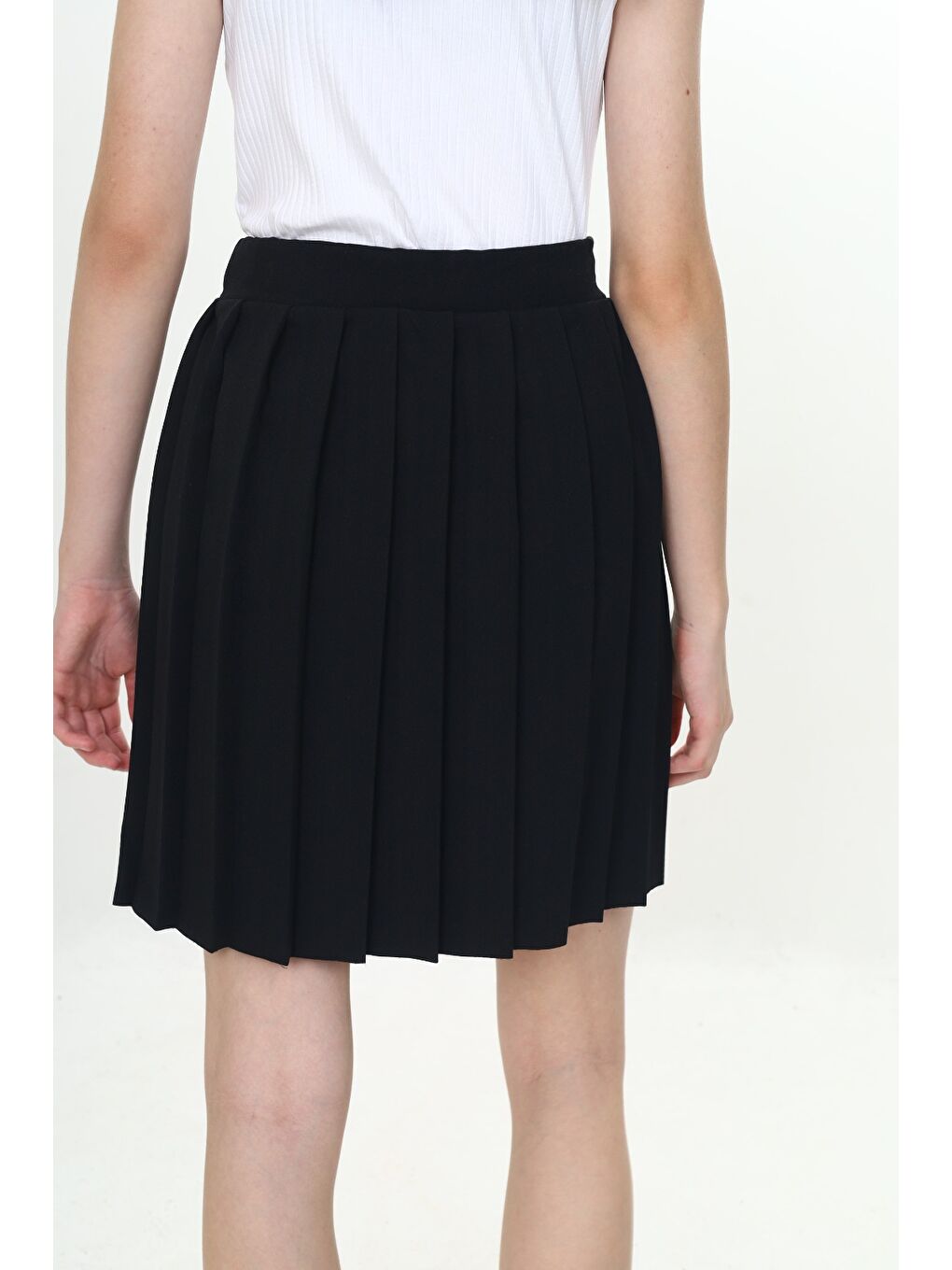 Siyah Kız Çocuk Piliseli Okul Etek-4