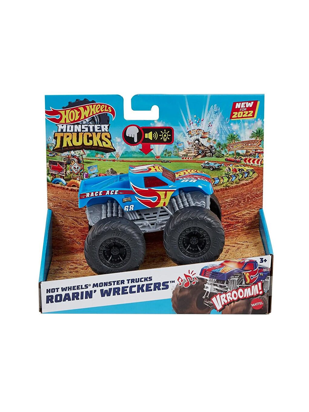 Hot Wheels Beyaz-Renklibaskı Monster Trucks 1:43 Kükreyen Arabalar - 2