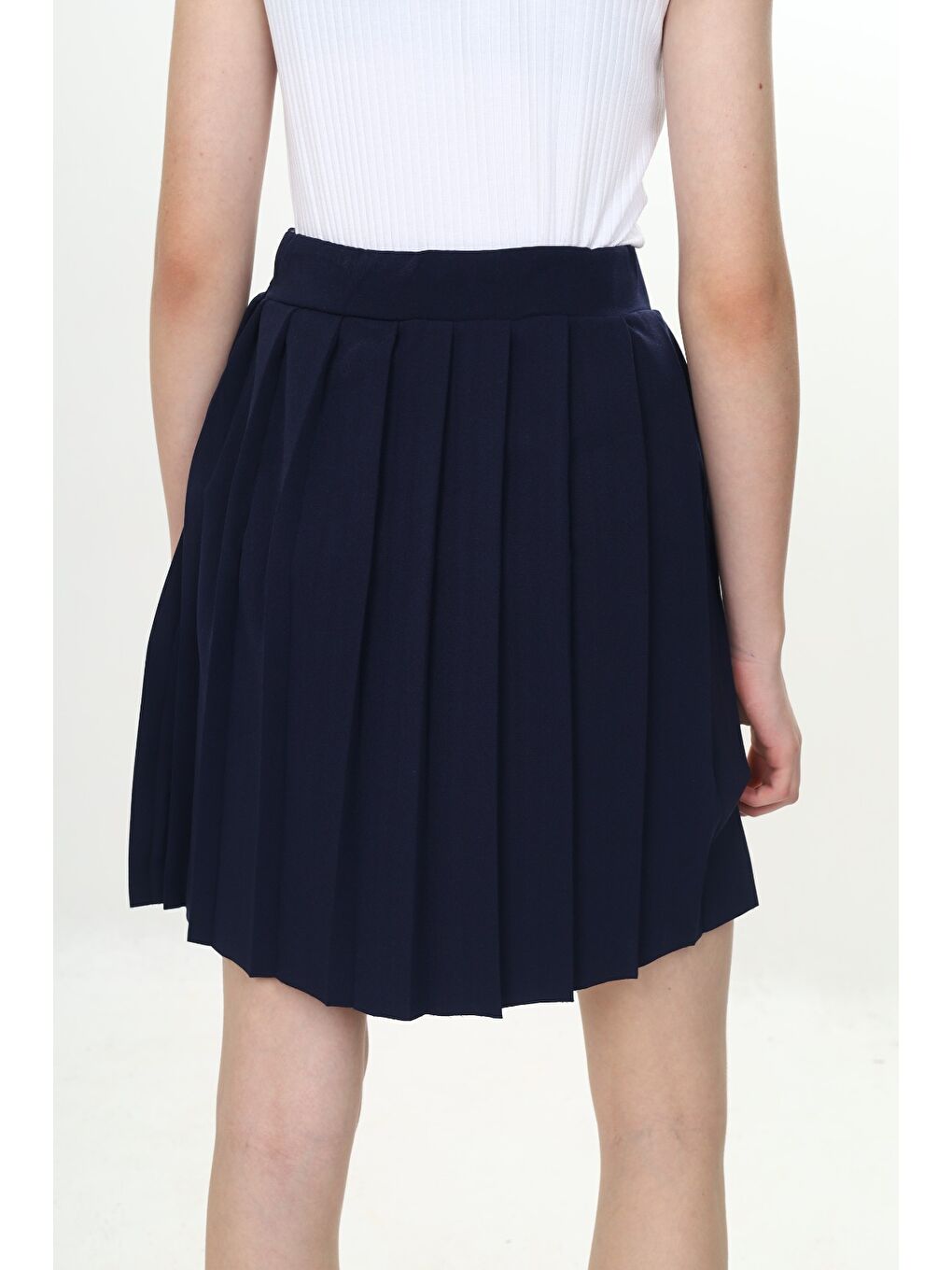 Lacivert Kız Çocuk Piliseli Okul Etek-8