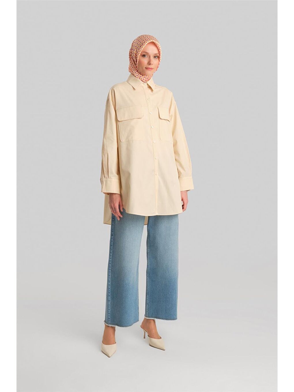 Gömlek Ort3443 Limon Sarı-1