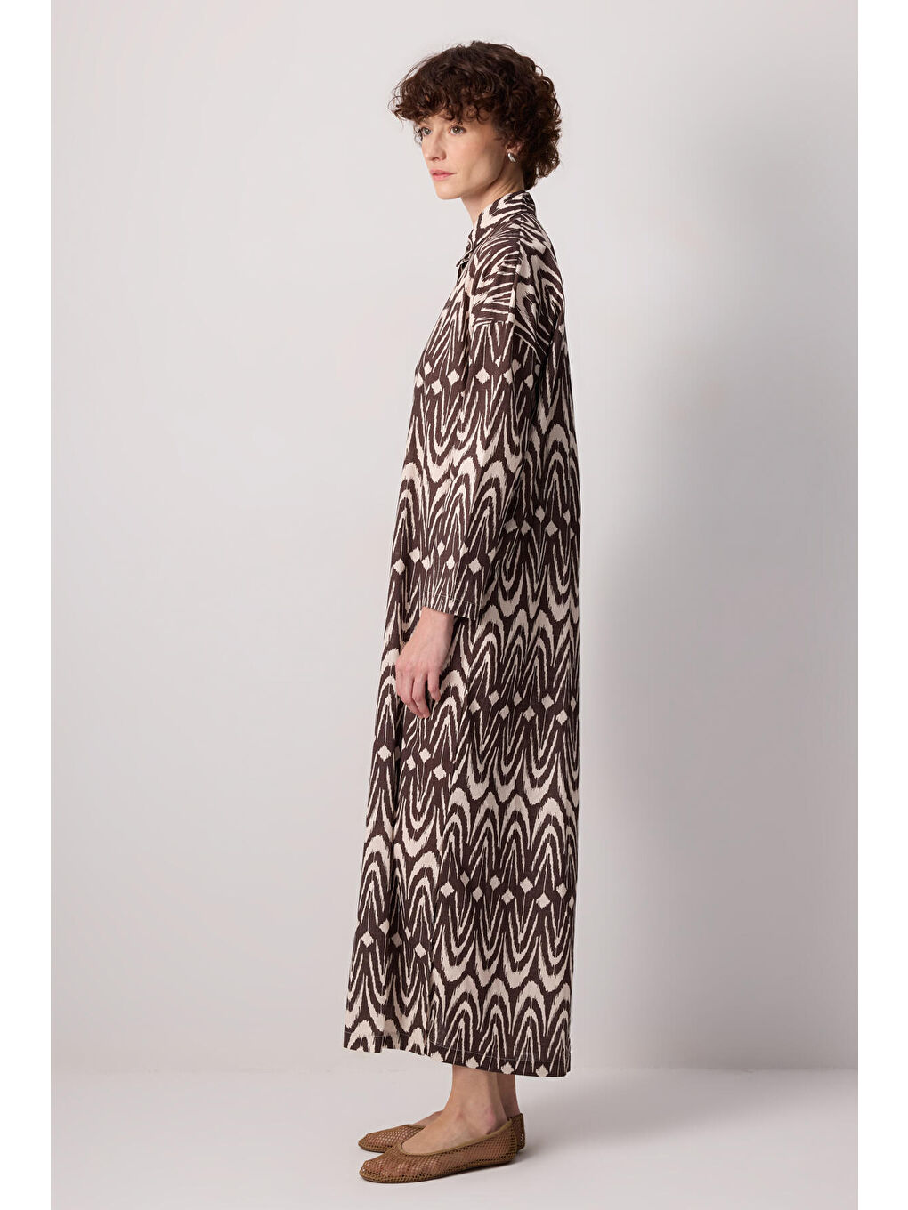 Siyah Pamuklu Gömlek Elbise-2