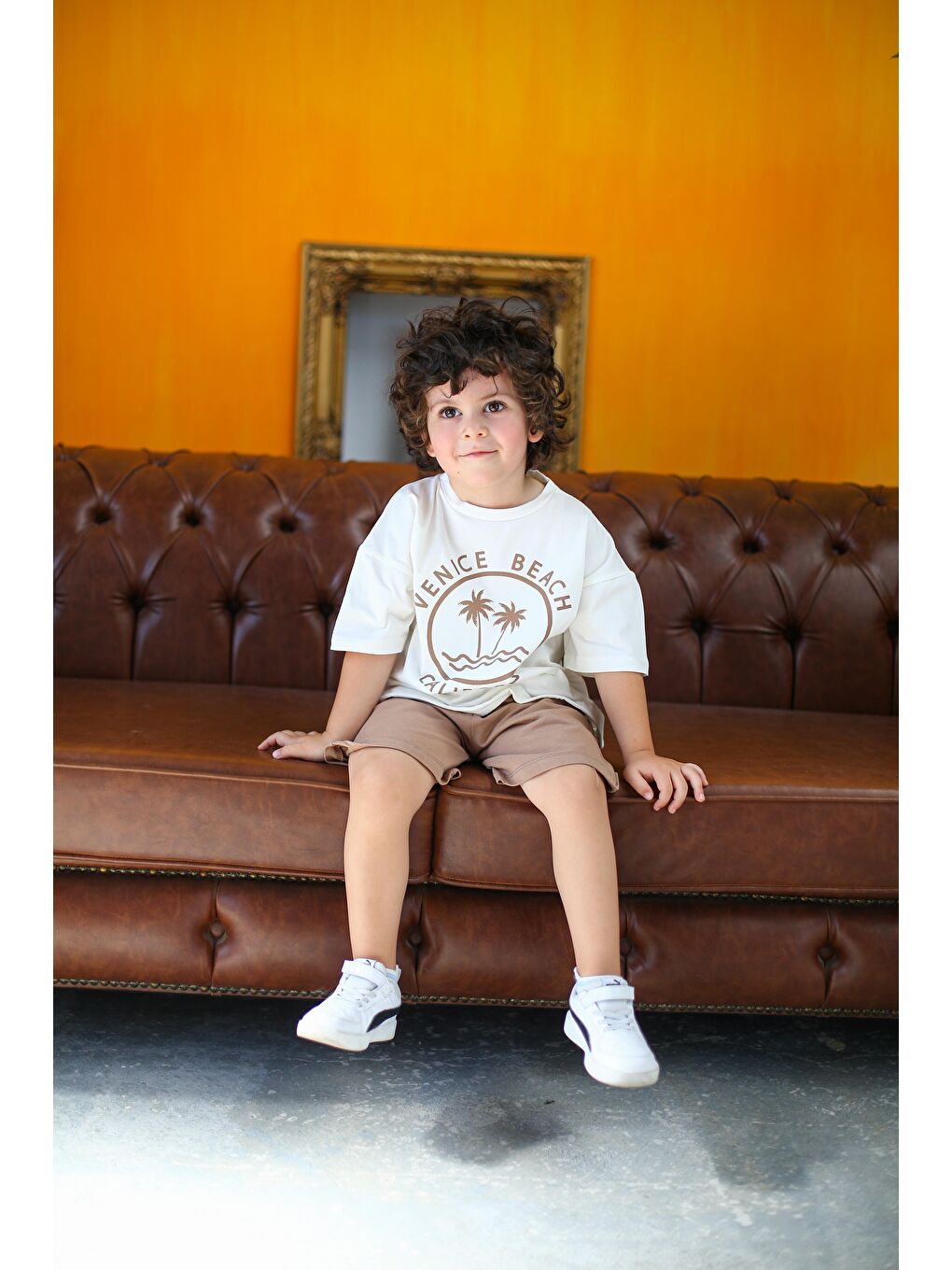 Kahverengi California Baskılı İkili Takım-1