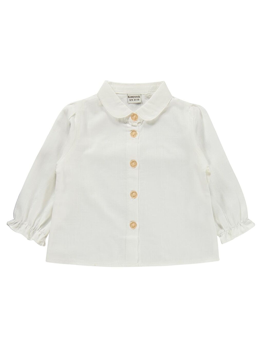 Ekru Fırfır Süeterli 3 Lü Jean 6-18 Ay Takım - Bej 6-9 Ay-2