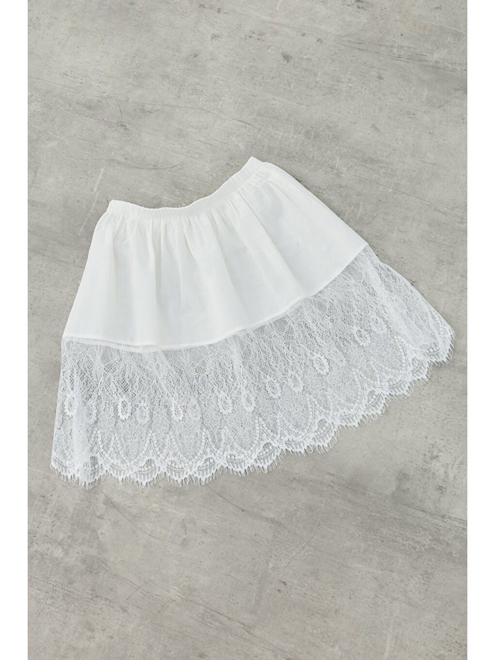 Dantel Detay Etek İçlikli Loly Sweat 1793 Kahverengi-3