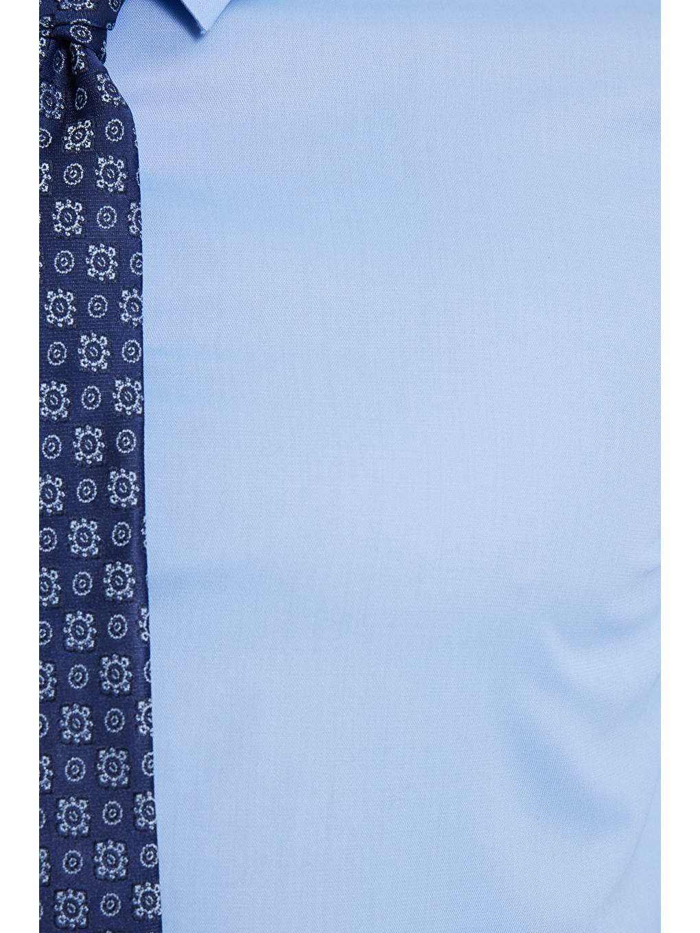 Erkek Slim Fit Non-Iron Pamuklu Doğa Dostu Ekoteks Belgeli Ütü Gerektirmez Açık Mavi Gömlek-4