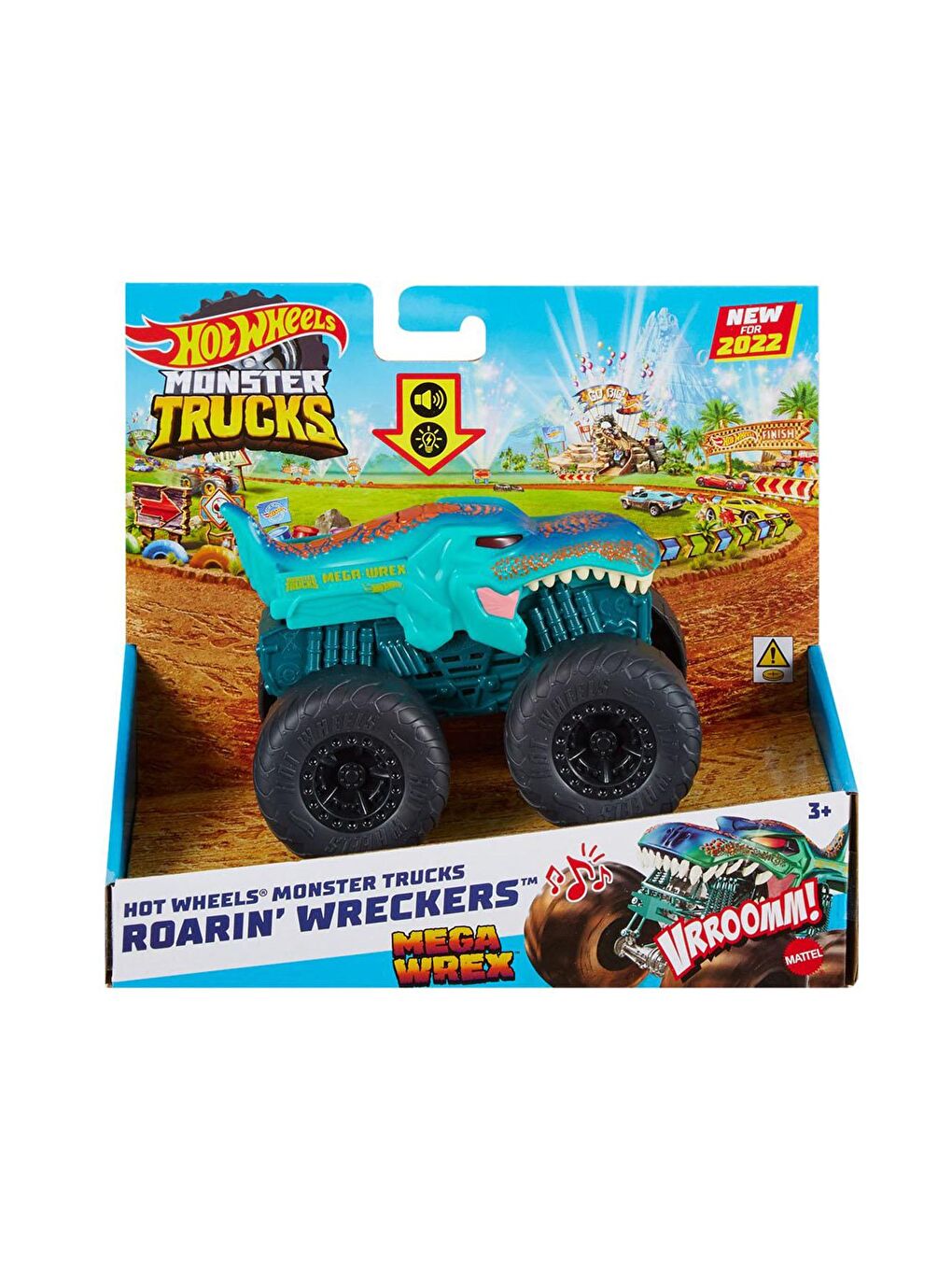 Hot Wheels Beyaz-Renklibaskı Monster Trucks 1:43 Kükreyen Arabalar - 2