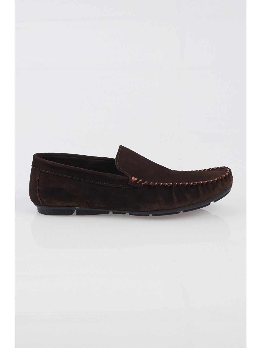Kahverengi Erkek Kahve Rahat Kalıp Hakiki Deri Süet Loafer-4