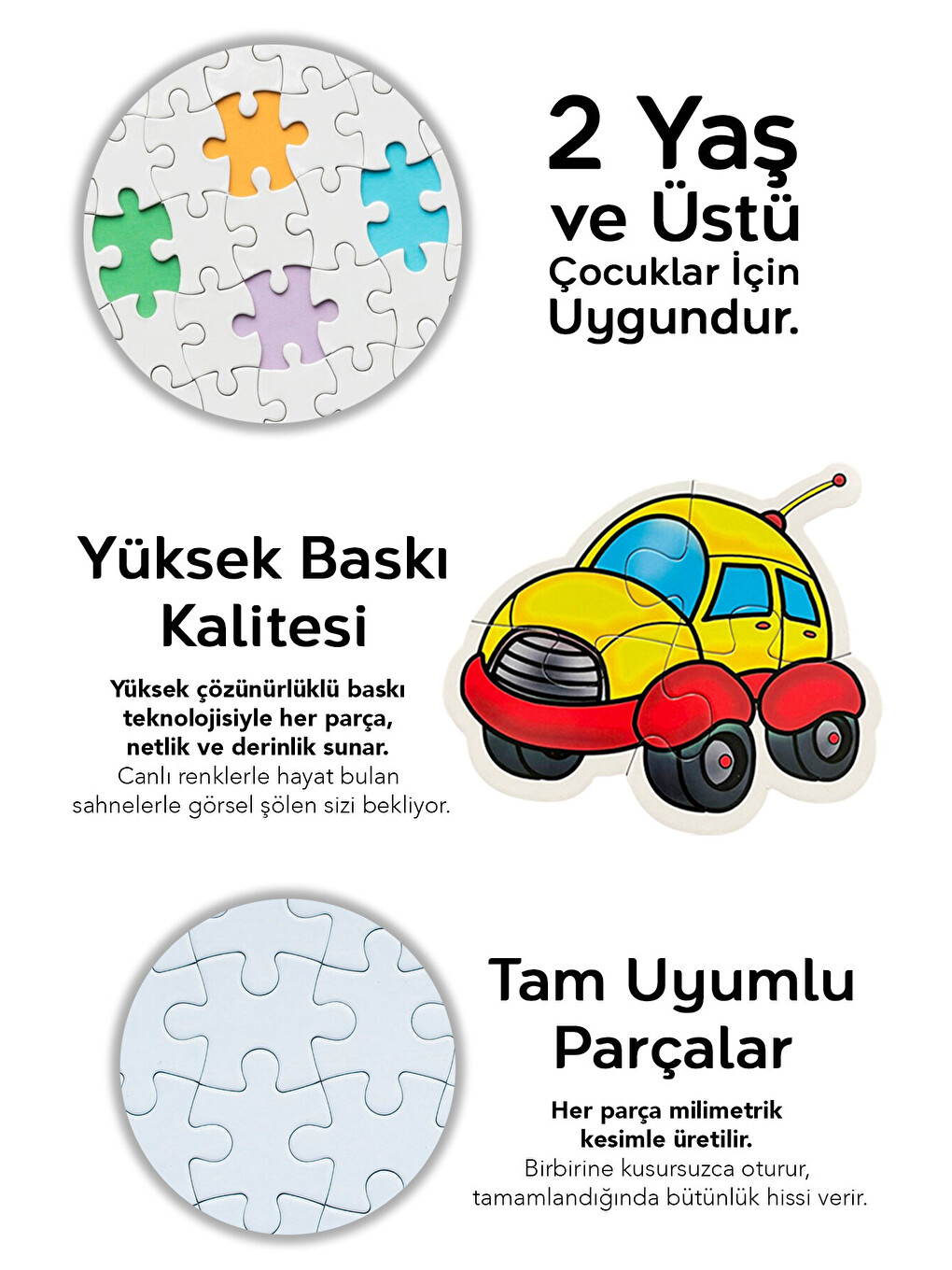 13 Parça Taşıt Figürlü Puzzle Seti - Araba Gemi Uçak Helikopter Şekilli 2-3 Yaş Eğitici Yapboz-2