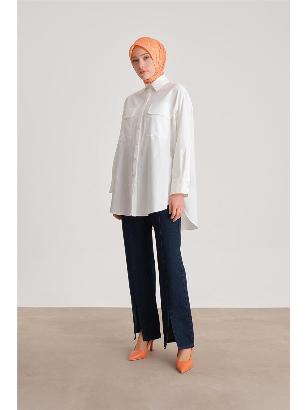 Beyaz Gömlek Ort3443 Ekru